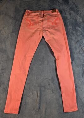 Reign Women’s Size 7 Coral Pink Skinny Jeans Low Rise Stretch Denim Y2K